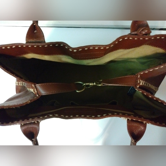 Antonio Melani gorgeous brown leather shoulder bag EUC - Picture 9 of 16